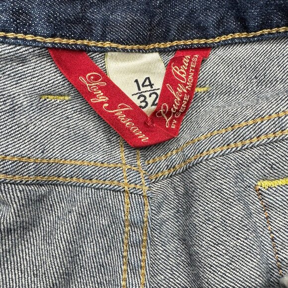 Lucky Brand Gene Montesano Bootcut Jeans Womens 14 Long Dark Wash - Picture 12 of 12